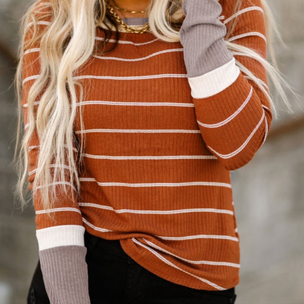 💜 New Ribbed Long Sleeve Top - Picture 4 of 11